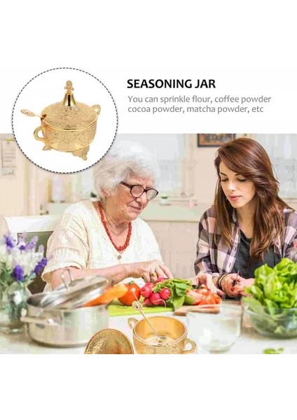 Gümüş Baharat Baharat Kavanozları Tuz ve Kapak Kazımayı Retro Tarzı Biber Baharat Kavanoz Alaşım Organizatör Barbekü Çeşni Mutfak Gadget Aracı (Yurt Dışından) fırsatları