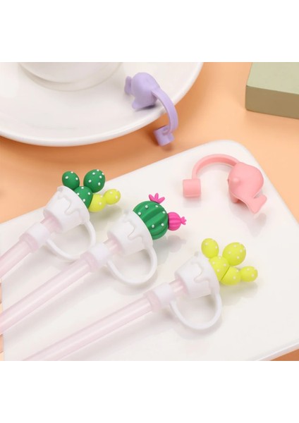 Stil 7 2021 Yeniden Kullanılabilir Karikatür Sıçramaya Dayanıklı Fişler Ipuçları Kapak Içme Bardağı Toz Kapağı Yaratıcı Silikon Saman Fiş Cam Bardak Aksesuarları (Yurt Dışından) indirimleri