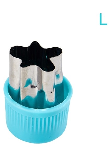 L Çerez Kesiciler Yıldız Kalp Sebze Kesici Plastik Saplı Taşınabilir Pişirme Araçları Paslanmaz Çelik Meyve Kesme Die Mutfak Alet (Yurt Dışından)