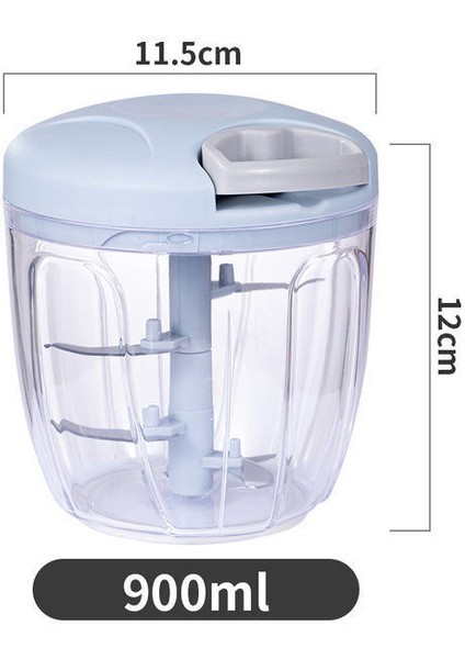 Bluebig 500/900 ml Çok Fonksiyonlu Mutfak Gıda Parçalayıcı Mini Sarımsak Ezici Kırıcı Taşınabilir Kıyma Makinesi Sebze Kesicisi Mutfak Için (Yurt Dışından)
