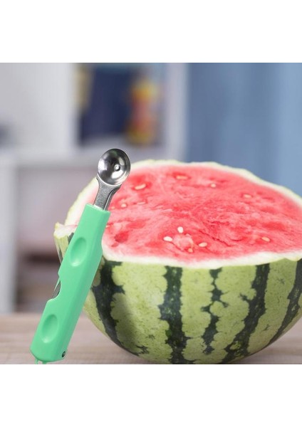 Yeşil 3 In 1 Kavun Baller Mutfak Aletleri Asılı Delik ile Çok Amaçlı Karpuz Kesici Karpuz Dilimleme Parti Mutfak Için Açık (Yurt Dışından)
