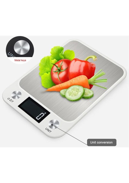 Beyaz 15KG Mutfak Terazisi 15KG/1G Elektronik Dijital Terazi Akıllı Tartım Gıda Kahve Dengesi Pişirme ve Pişirme Için Paslanmaz Çelik Tasarım (Yurt Dışından) indirimleri