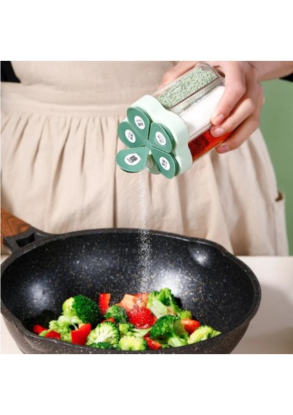 Gri 5 In 1 Plastik Baharat Kavanoz Konteyner Baharat Şişesi Baharat Organizatör Açık Kamp Baharat Kabı Mutfak Aletleri (Yurt Dışından) fırsatları