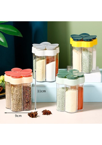 Gri 5 In 1 Plastik Baharat Kavanoz Konteyner Baharat Şişesi Baharat Organizatör Açık Kamp Baharat Kabı Mutfak Aletleri (Yurt Dışından) indirimleri