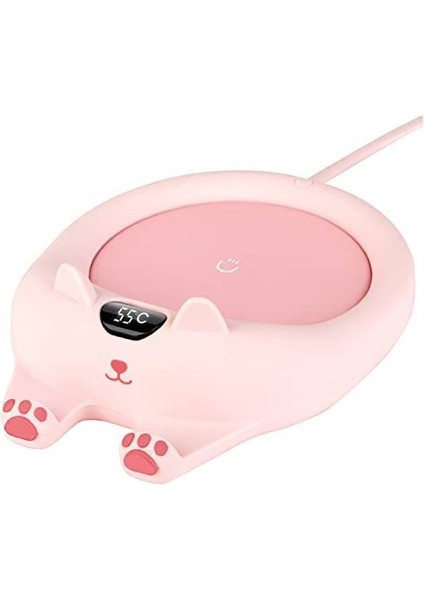 Pembe Elektrikli Isıtmalı Coaster Kahve Kupa Bardak Isıtıcı Ped Ev Ofis Için Süt Çay 3 Sıcaklık Ayarı ile (Yurt Dışından)