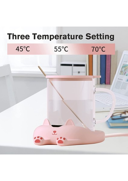 Pembe Elektrikli Isıtmalı Coaster Kahve Kupa Bardak Isıtıcı Ped Ev Ofis Için Süt Çay 3 Sıcaklık Ayarı ile (Yurt Dışından) fiyatları