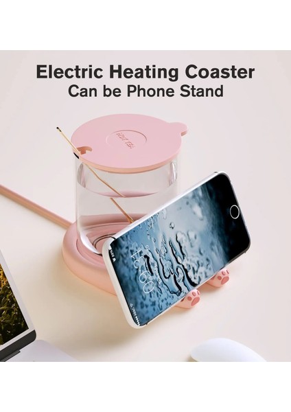 Pembe Elektrikli Isıtmalı Coaster Kahve Kupa Bardak Isıtıcı Ped Ev Ofis Için Süt Çay 3 Sıcaklık Ayarı ile (Yurt Dışından) modelleri