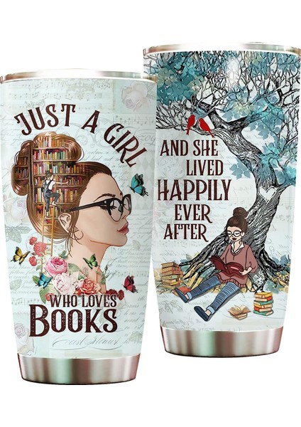 Stil 3 Kapaklı Kitap Bardak - Hediye Fikirleri Kitap Kurdu Kitapkoliğin Bardakları Kitap Severler Çocuklar Gençler Için Kitap Hediyeleri Paslanmaz Çelik Bardak 20OZ (Yurt Dışından) indirimleri
