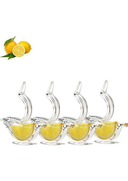 4 Adet 4 Adet Kuş Limon Sıkacağı, Limon Sıkacağı Ergonomik Tasarım, Manuel Limon Sıkma, Akrilik Şeffaf Meyve Sıkacağı Taşınabilir El Kireci (Yurt Dışından)