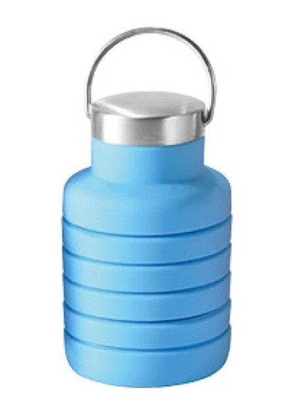 Mavi Gxma 500 ml Taşınabilir Silikon Geri Çekilebilir Katlanır Kapaklı Bardak Teleskopik Katlanabilir Içme Bardağı Açık Seyahat Su Bardağı (Yurt Dışından)