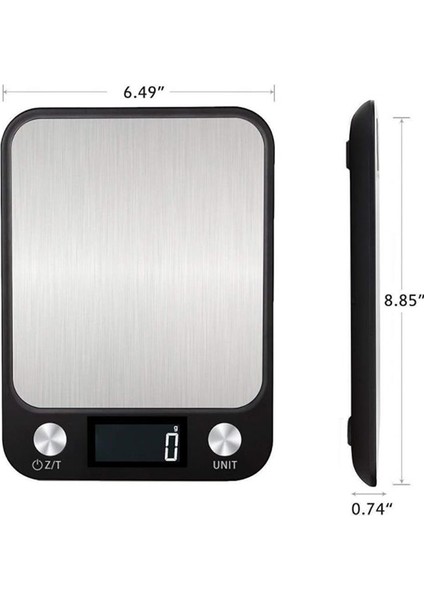 5kg-1g Dijital Çok Fonksiyonlu Gıda Mutfak Terazisi 5kg/1g Paslanmaz Çelik Elektronik Terazi LCD Ekran Dijital Terazi Ev Için Siyah (Yurt Dışından) fiyatları