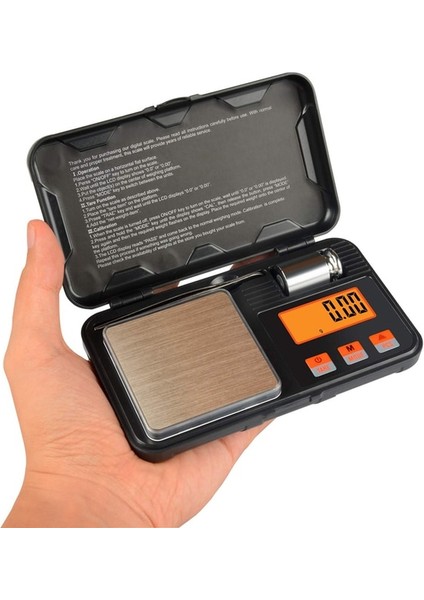200G-0.01 200G 0.01G Elektronik Dijital Terazi Mini Ölçek Hassas Profesyonel Cep Ölçeği Miligram Kalibrasyon Taşınabilir Ağırlıklar (Yurt Dışından)