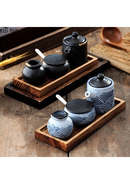 C Baharat Kavanozu Seramik Baharat Kavanoz Tuz ve Biberlikler Ahşap Tepsi Baharat Kutusu Ev Mutfak Aletleri Baharat Organizatör Kavanoz Mutfak Aksesuarları (Yurt Dışından) modelleri