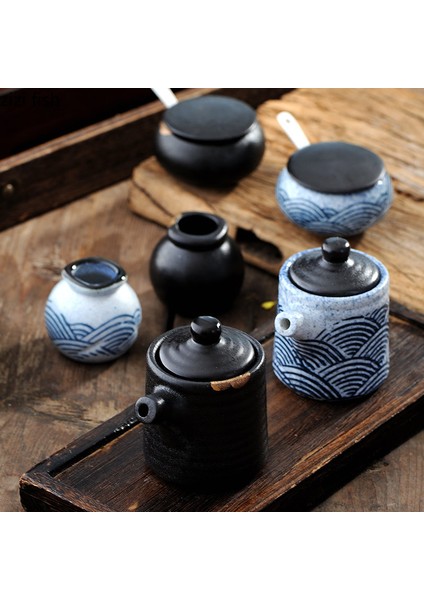 C Baharat Kavanozu Seramik Baharat Kavanoz Tuz ve Biberlikler Ahşap Tepsi Baharat Kutusu Ev Mutfak Aletleri Baharat Organizatör Kavanoz Mutfak Aksesuarları (Yurt Dışından) fırsatları