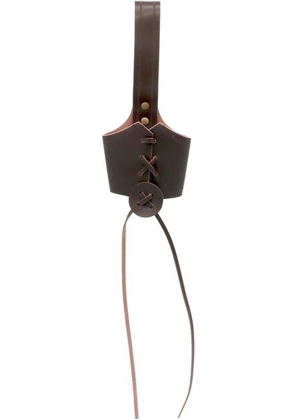 Deri Kayışlar Kahverengi 401-600ML Boynuz Tutucu Için Deri Kayışlar Viking Içme Boynuzu Için Deri Kemerler (Yurt Dışından)
