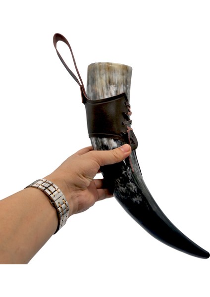 Deri Kayışlar Kahverengi 401-600ML Boynuz Tutucu Için Deri Kayışlar Viking Içme Boynuzu Için Deri Kemerler (Yurt Dışından) modelleri