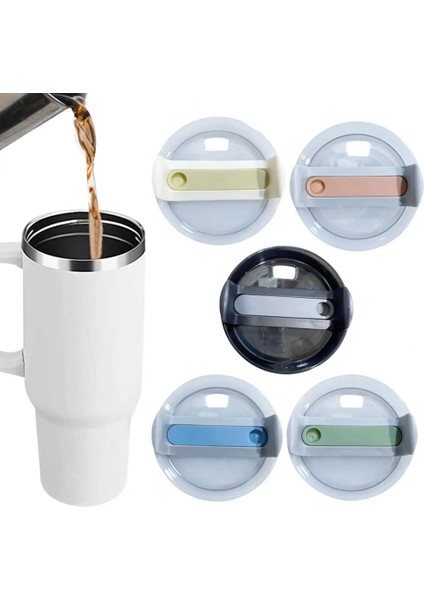 Yeşil 40 Oz Bardak Bardak Kapağı Gıda Sınıfı Düz Bardak Kapağı Sıçramaya Dayanıklı Saman Deliği Sıska Bardak Kapağı Yedek Drinkware (Yurt Dışından) fırsatları