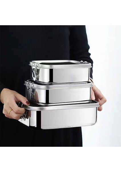 1200 ml 3 Izgara 1/2/3 Izgaralar 304 Paslanmaz Çelik Öğle Yemeği Kutusu Gıda Kabı Bento Kutusu Üst Sınıf Aperatif Saklama Bölmesi Öğle Yemeği Kutusu Mutfak Eşyaları (Yurt Dışından)
