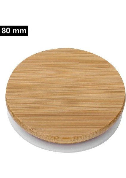 Ahşap Renk 80MM Bambu Mason Kavanoz Depolama Konserve Kapakları Içme Bardağı Yeniden Kullanılabilir Conta Halkası Çam Ahşap Kapak Kapakları Cam Kavanoz Seramik Kupalar Için (Yurt Dışından)