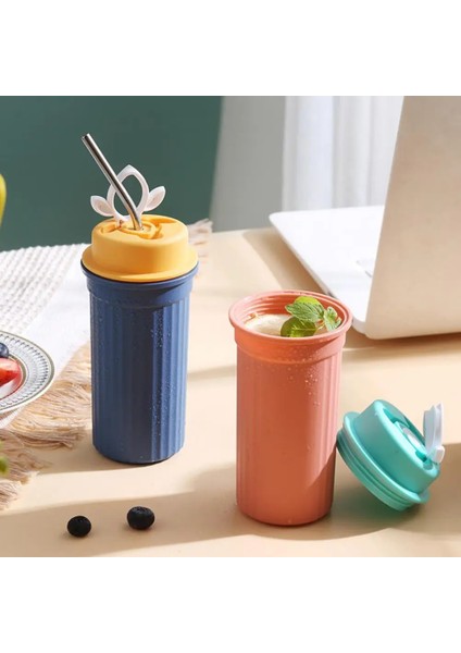 Beyaz 350 M Su Şişesi Plastik Su Bardağı Telefon Tutucu Tasarım Kahve Fincanı Bardak Kapaklı Sızdırmazlık Kahve Süt Suyu Bardağı Içme Bardağı (Yurt Dışından) fırsatları