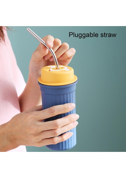 Beyaz 350 M Su Şişesi Plastik Su Bardağı Telefon Tutucu Tasarım Kahve Fincanı Bardak Kapaklı Sızdırmazlık Kahve Süt Suyu Bardağı Içme Bardağı (Yurt Dışından) indirimleri