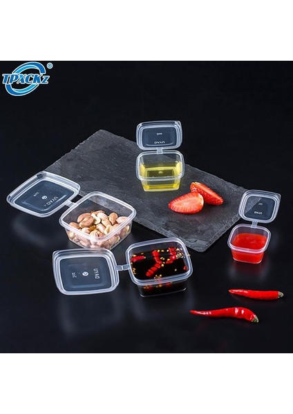 50 Adet Tek Kullanımlık Sos Mühürlü Kutu Mini Şeffaf Plastik Mühürlü Kutu Sos Baharat Saklama Kabı Kapaklı Kutu Mutfak Gereçleri (Yurt Dışından) fiyatları