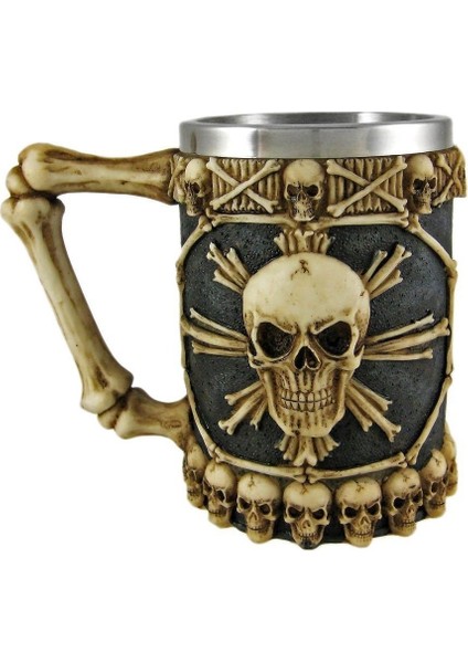 450 ml 201-300 ml Kafatası Bira Kahve Kupa Paslanmaz Çelik Viking Savaşçı Kafatası Bira Kupa Mekanik Dişli Boru Hattı Tasarımı Bira Stein Tankard Içecek Fincan (Yurt Dışından) indirimleri