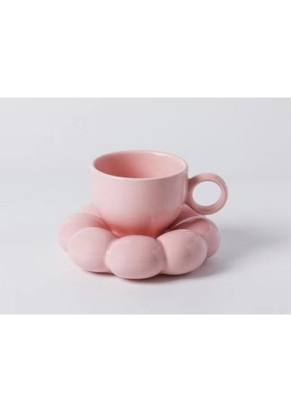Stylea-Pembe 301-400 ml 2 Adet/takım Seramik Kahve Kupalar Iskandinav Fincan Ayçiçeği Tabağı ile Süt Çay Bardağı Tepsi ile Doğum Günü Yeni Yıl Hediyeleri Masa Dekorasyonu (Yurt Dışından) fiyatları