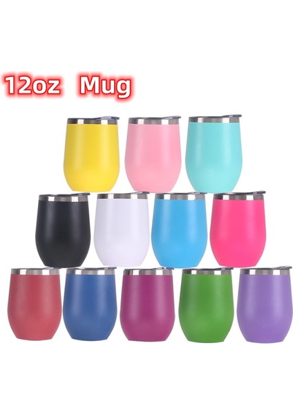 B09 12 Oz Kahve Kupa Termos Bardak Içecek Kapaklı Bardak Paslanmaz Çelik Vakum Yalıtımlı Çift Duvar Kupa Xicaras Caneca Copo Termico (Yurt Dışından)