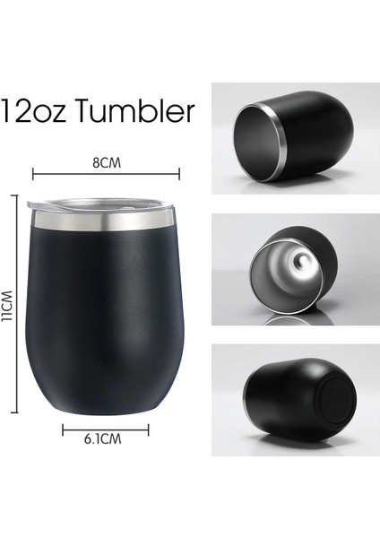B09 12 Oz Kahve Kupa Termos Bardak Içecek Kapaklı Bardak Paslanmaz Çelik Vakum Yalıtımlı Çift Duvar Kupa Xicaras Caneca Copo Termico (Yurt Dışından)