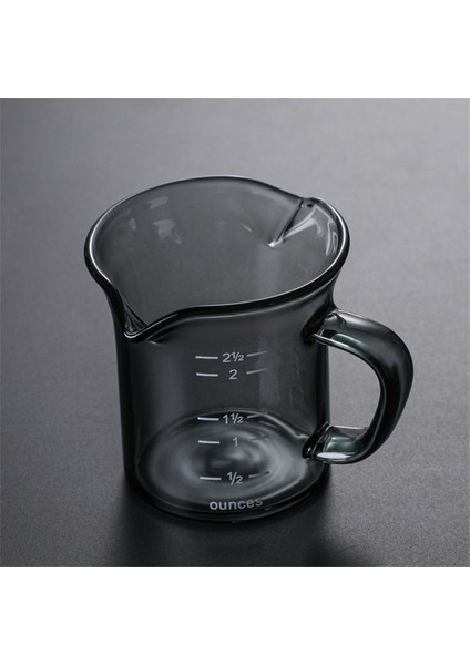 Siyah Ölçüm Fincan Italyan Şeffaf Cam Cam Kahve Fincanı Renkli 70 ml Çift Ağızlı Süt Fincan Süt Fincan (Yurt Dışından)