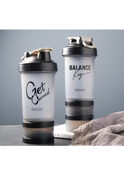 Tip B (Gri) 3 Katlı Çalkalayıcı Protein Şişesi Toz Karıştırma Kabı 500ML Büyük Kapasiteli Taşınabilir Su Şişesi Spor Salonu Vücut Geliştirme Spor Şişesi (Yurt Dışından) modelleri