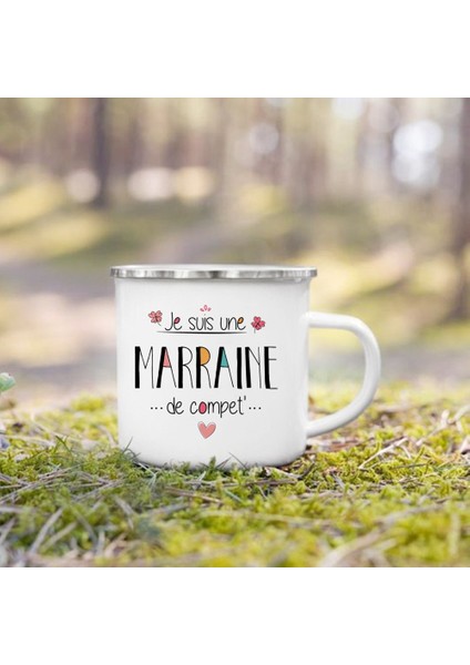 UXH177132-A015WH 8 cm Fransız Baskılı Emaye Yaratıcı Kahve Fincanları Kamp Kupalar Kolu Drinkware Tatil Kupa Doğum Günü Anneler Günü Hediyeleri Vaftiz Anası Için (Yurt Dışından) fırsatları