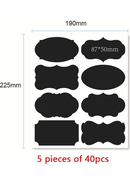 40 Adet 8.7x5 cm Mutfak Aksesuarları Karatahta Çıkartmalar Mutfak Kavanoz Çıkartmalar Baharat Etiketleri Tuz Baharat Kavanoz Organizatör Şişeleri Etiket Mutfak Gadget (Yurt Dışından)