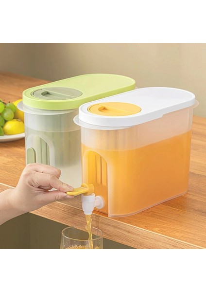 Sarı Su Sürahisi Musluk Filtreli Büyük Soğuk Su Sürahisi Limonata Suyu Kapları Için Plastik Içecek Dispenseri Ev Buzdolabı Soğuk Su Isıtıcısı (Yurt Dışından) fiyatları