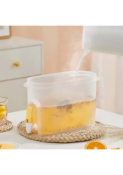 Sarı Su Sürahisi Musluk Filtreli Büyük Soğuk Su Sürahisi Limonata Suyu Kapları Için Plastik Içecek Dispenseri Ev Buzdolabı Soğuk Su Isıtıcısı (Yurt Dışından) fırsatları