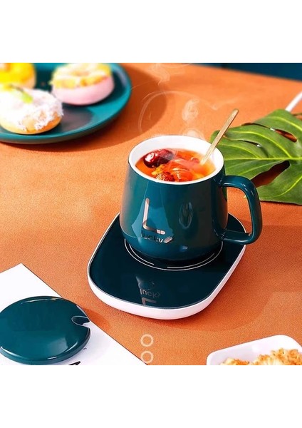 Çin Tarzı Set-A USB Fişi Elektrikli Kupalar Mat Seti Bardak Isıtıcı Kahve Kupa Isıtma Pedi Kupa Isıtıcı Termostatik Akıllı Zamanlayıcı Isıtma Coaster Ev Ofis Hediyeleri (Yurt Dışından) fırsatları