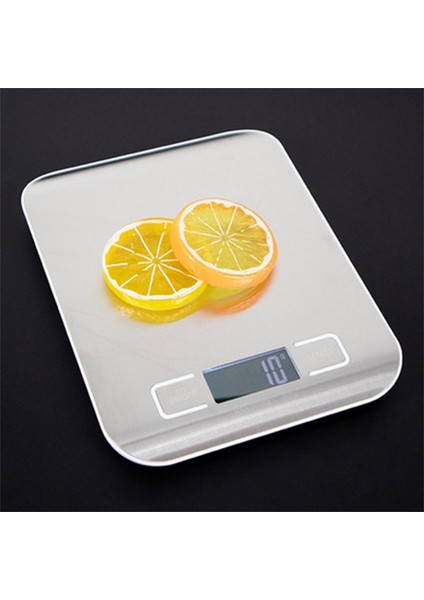 CF102-5KG 10/5kg Ev Mutfak Terazisi Paslanmaz Çelik Tartı Ölçeği Gıda Diyet Dengesi Ölçme LCD Hassas Elektronik Terazi (Yurt Dışından)