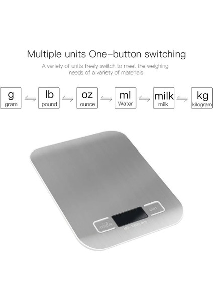 Gümüş 5kg 5/10 kg Aralığı × Doğruluk 1g Dijital Mutfak Terazisi, LCD Ekran Ekran Hassas Elektronik Gıda Çelikhanesi Pişirme Pişirme Tartımı Için (Yurt Dışından) indirimleri