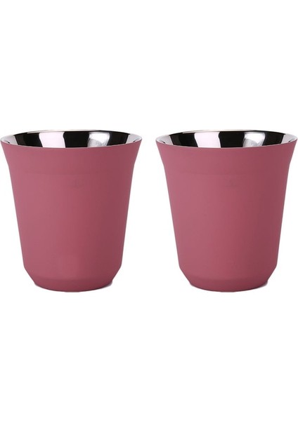 2 Adet Gül Kırmızı 160ML 80ML160ML 2 Espresso Kupa Seti 304 Paslanmaz Çelik Kahve Fincanları Yalıtımlı Çift Duvar Bulaşık Makinesinde Yıkanabilir Küçük Kapasiteli Yalıtım (Yurt Dışından) fiyatları