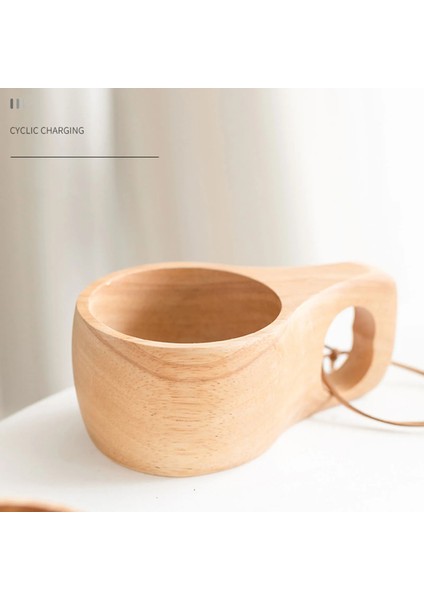 E El Yapımı Iskandinav Kuksa Ahşap Bardak Taşınabilir Kauçuk Ahşap Kahve Kupa Açık Seyahat Kamp Çay Süt Su Bardağı Ahşap Içme Bardağı (Yurt Dışından)