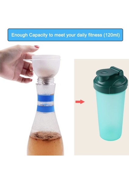 Mavi Protein Tozu Tozu Hunisi Çalkalayıcı Şişe Üç Bölmeli Hap Depolama Spor Salonu Su Hunileri Konteyner Dağıtıcı Takviyesi (Yurt Dışından) indirimleri