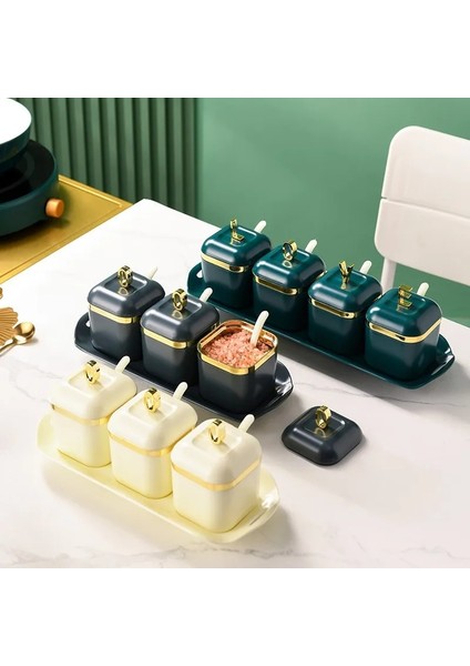 3 Izgaralar Yeşil Baharat Kutusu Kapaklı Set Tuz Biber Baharat Rafı Kavanoz Şekerlik Mutfak Gadget Cihaz Setleri Kapaklı Baharat Kutusu Organizatör (Yurt Dışından) fiyatları