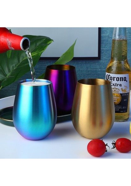 Mavi 500 ml 500 ml Paslanmaz Çelik Bira Kupaları Altın Şarap Tumbler Bardak Kokteyl Kahve Kupası Metal Bar Drinkware Kahve Kupa Için Içme Kupa (Yurt Dışından) modelleri