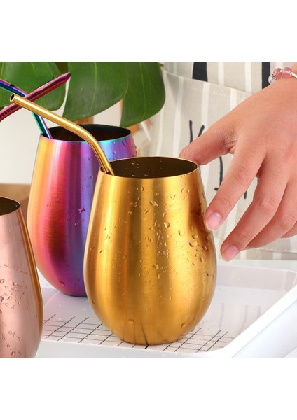 Mavi 500 ml 500 ml Paslanmaz Çelik Bira Kupaları Altın Şarap Tumbler Bardak Kokteyl Kahve Kupası Metal Bar Drinkware Kahve Kupa Için Içme Kupa (Yurt Dışından) fırsatları