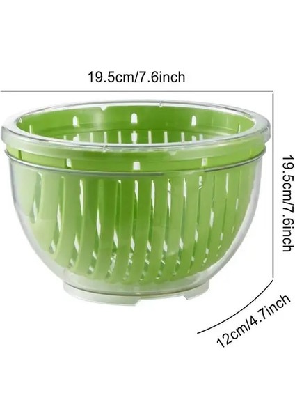 Yeşil Pişirme Salata Doğrayıcı Kase Sebze Dilimleri Kesilmiş Saklama Kabı Kapağı Meyve Yıkama Kesici Manuel Parçalayıcı Sebze Kurutucu Kesici Kase (Yurt Dışından) fiyatları