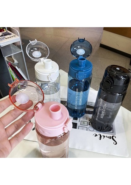 450ML Pembe 780ML Spor Su Şişesi Açık Su Pipetli Şişe Plastik Taşınabilir Su Bardağı Dinkware Kamp Bisiklet Şişesi Mutfak Gereçleri (Yurt Dışından)