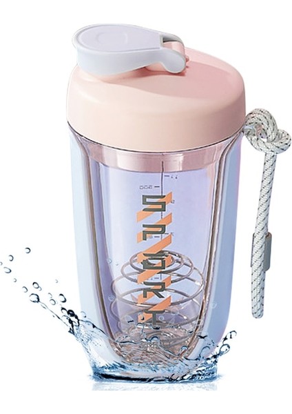 Mor 590 ml Büyük Kapasiteli Şişe Protein Tozu Shake Bardak Su Şişesi Karıştırma Fincan Vücut Geliştirme Egzersiz Şişe Drinkware (Yurt Dışından)