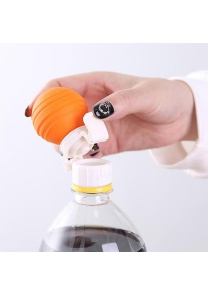 Turuncu Soda Şişe Kapağı Sızdırmazlık Içecek Şişe Kapağı Silikon Gazlı Içecek Sızdırmaz Kapak Manuel Şişirme Şişe Tıpası (Yurt Dışından) indirimleri