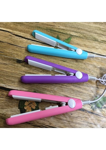 Mor Au Taşınabilir Kabarık Küçük Dalgalar Oluklu Mini Saç Düzleştirici Demir Pembe Seramik Doğrultma Oluklu Bukle Makinesi Şekillendirici (Yurt Dışından)